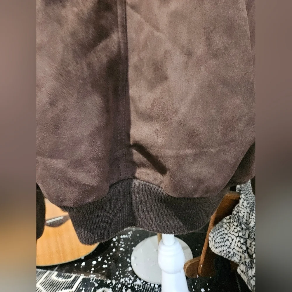 Vintage Reportage R.G.A. Italy Faux Suede Jacket – Brown. XXL